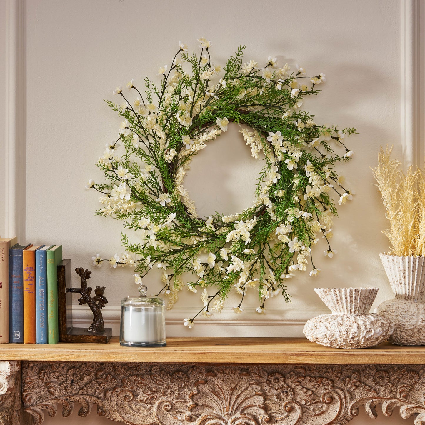 Couronne de fleurs de prunier de 30"