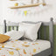 Twin Bed with Column-Decoration Headboard, with Bed Slats,Grey - Korvel