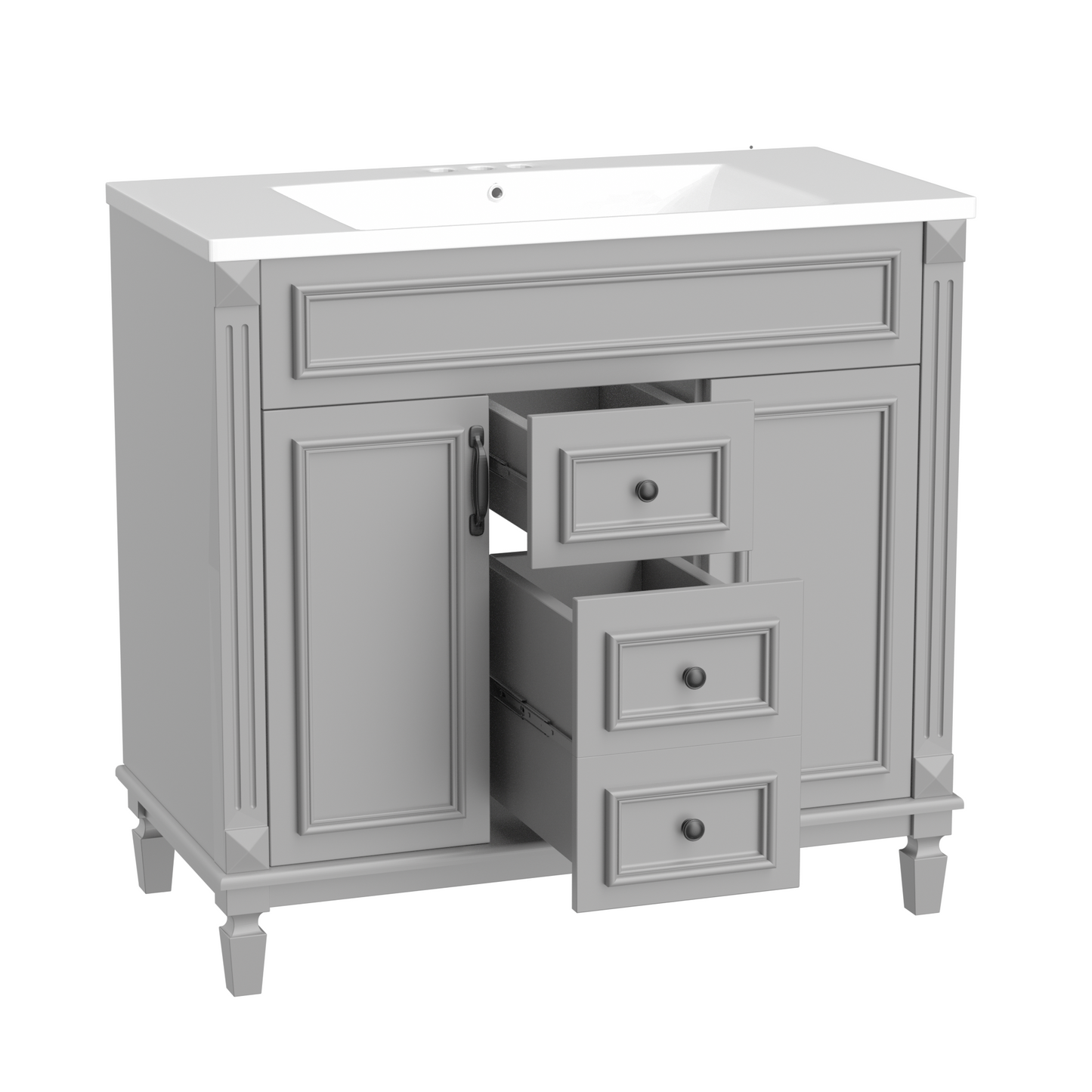36'' Modern Bathroom Vanity with Soft Closing Doors