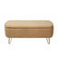 Banco Ottoman de Almacenamiento Camel con Patas Doradas