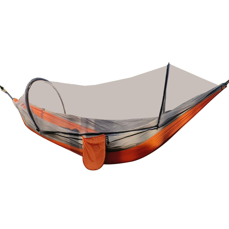 Automatic Quick Opening Mosquito Net Hammock Outdoor Camping Pole Mosquito Net Hammock Anti Roll Nylon Hammock - Korvel