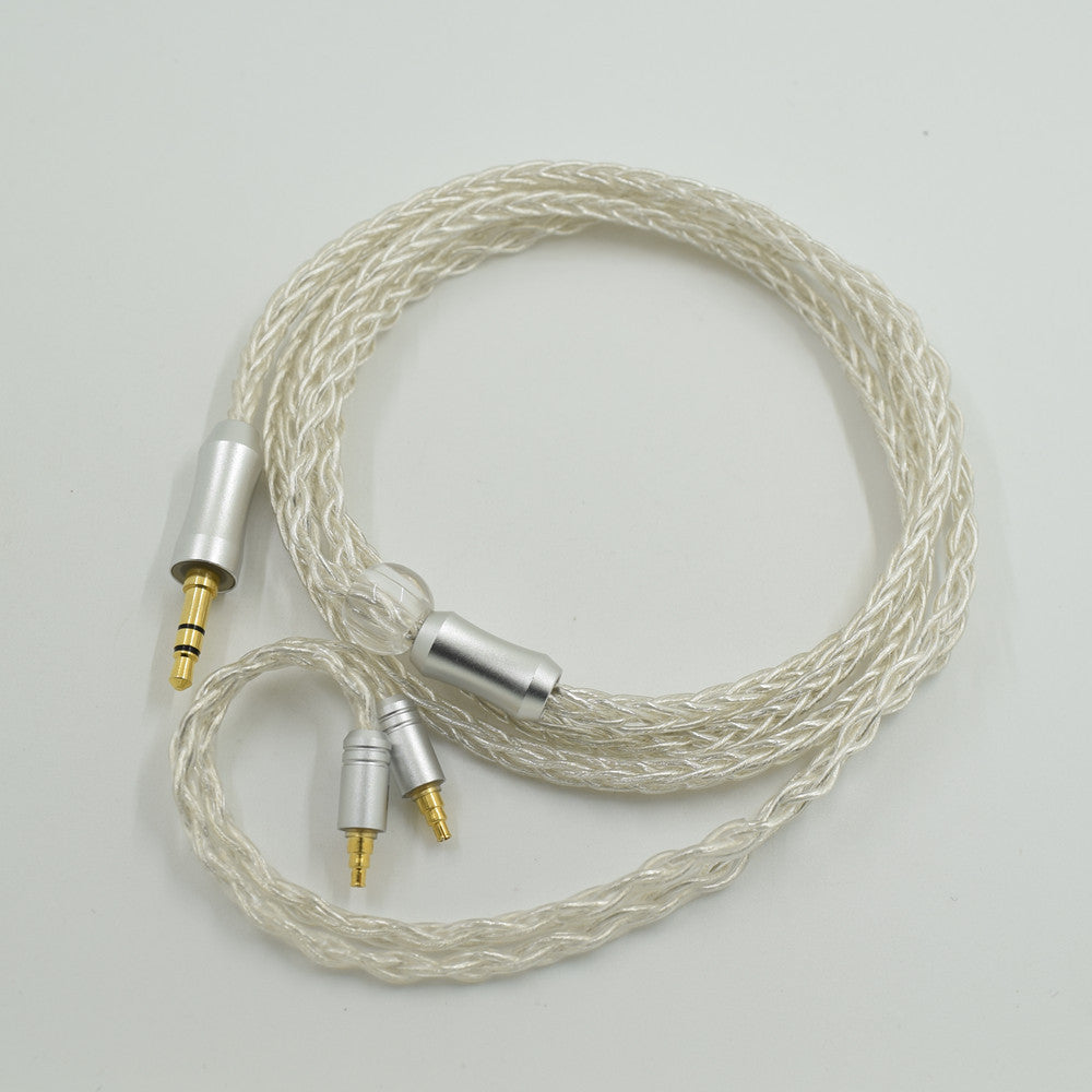 IE40PRO 8-core single crystal copper silver plated upgrade cable replacement cable headphone audio cable - Korvel