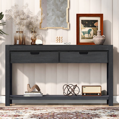 U_STYLE Console Table Entryway Table for Hallway Living Room with 2 Drawers and 1 Shelf - Korvel