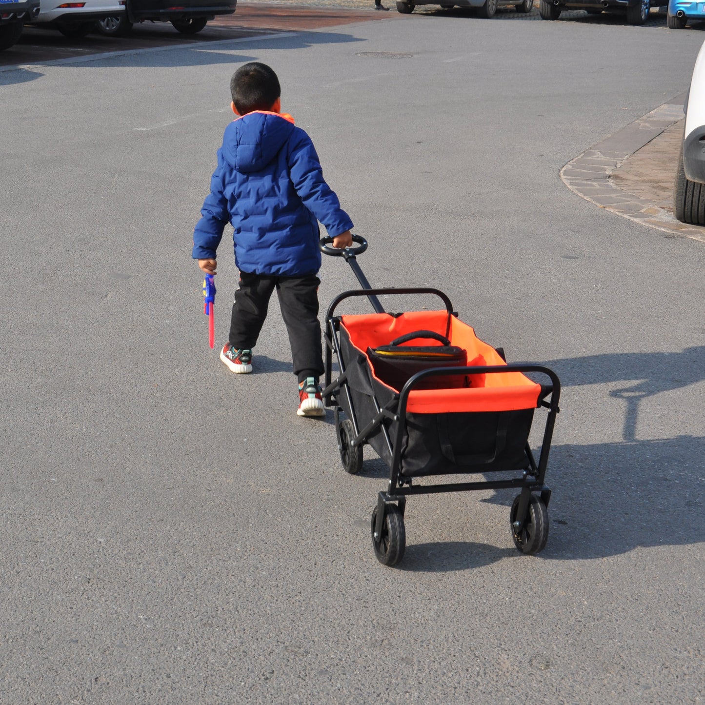 Folding Wagon Garden Shopping Beach Cart - Korvel