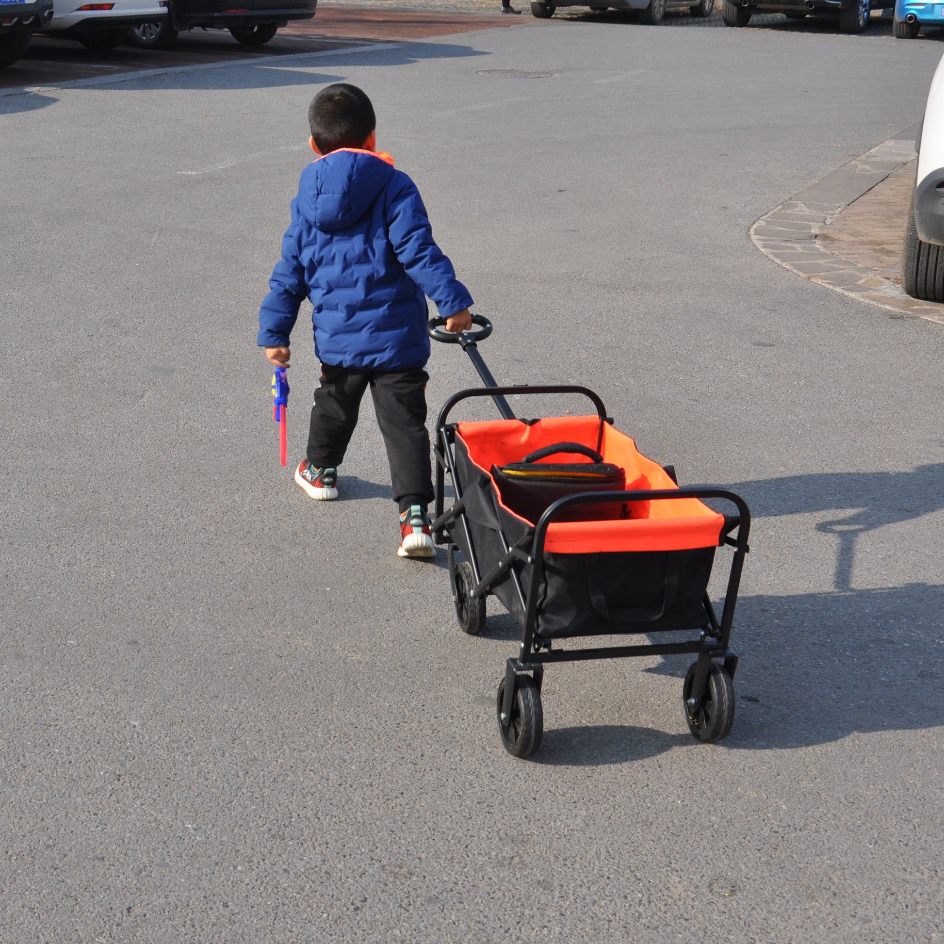 Folding Wagon Garden Shopping Beach Cart - Korvel
