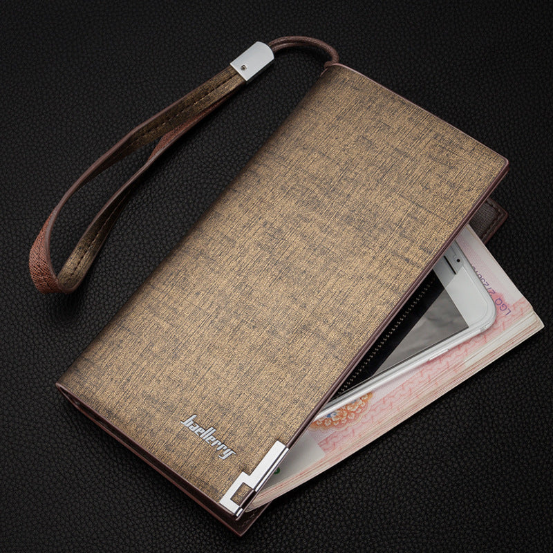 Baellerry Men's Long Wallet Multi-Functional Zipper Handbag Oumei Men's Handbag - Korvel