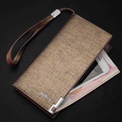 Baellerry Men's Long Wallet Multi-Functional Zipper Handbag Oumei Men's Handbag - Korvel