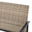 Conjunto de Muebles de Wicker para Exterior Premium con Mesa de Metal Negra