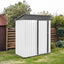 Abri de jardin en métal XWT016 - Gris et blanc 5x3x6ft