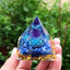 Handcrafted Crystal Ball Pyramid Ornament