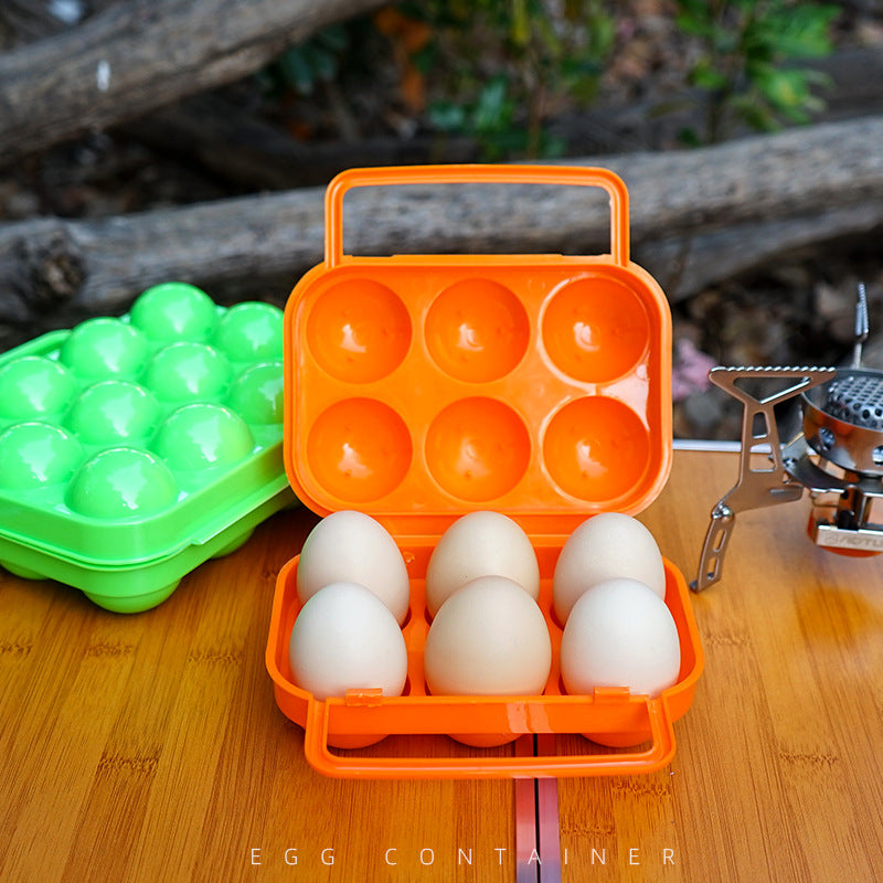 Caja de Huevos Portátil de 6 Compartimentos para Uso Exterior