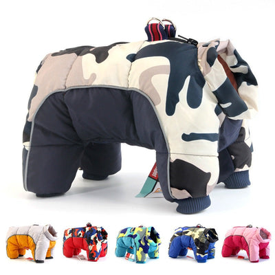 Pet Dog Clothes Winter Clothes Thickened Warm Down Jacket Teddy Dog Quadruped Winter Coat - Korvel