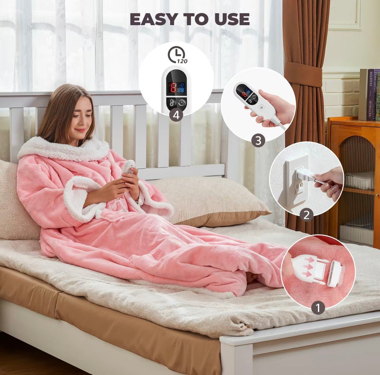 CozyNest Heated Wearable Blanket - Korvel