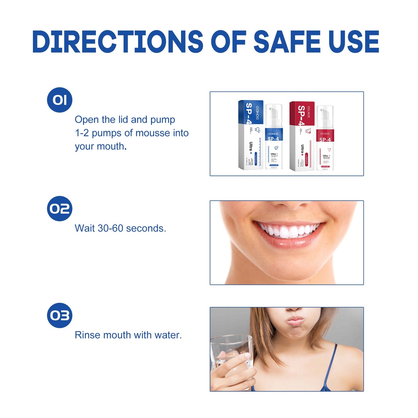 Fresh Breath Tooth Mousse, Teeth Cleaning Odors Teeth Yellow Stains Tartar Beauty Dental Care - Korvel
