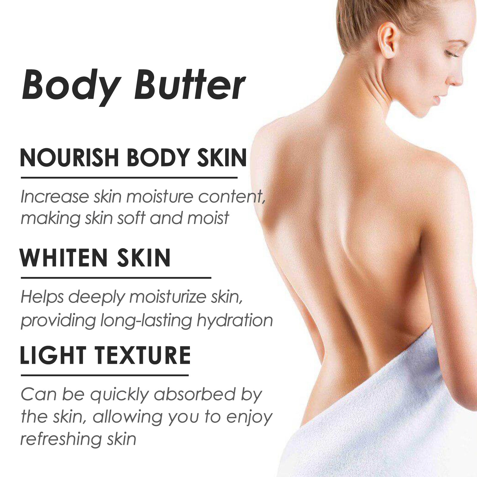 Body Moisturizer Series, Smooth And Delicate Skin Firming Repair Dark Whitening Moisturizing Cream - Korvel