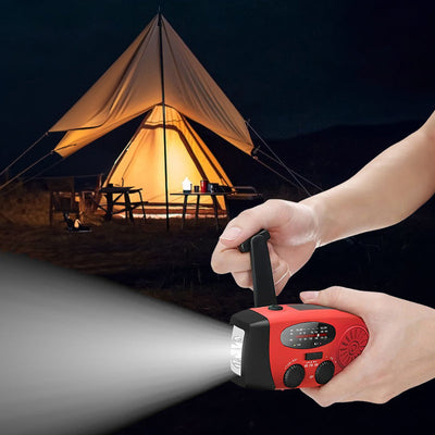 Portable multi - func hand - crank, emergency gen, solar radio, shockproof, FM/AM/WB/NOAA, power bank - Korvel
