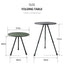 Outdoor Furniture Balcony Lightweight Portable Aluminum Height Adjustable Small Round Outdoor Folding Picnic Camping Table - Korvel