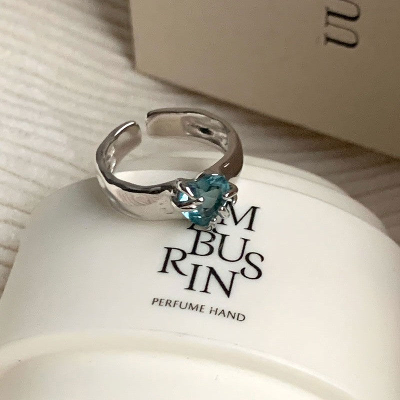 Anillo de Diamante de Circonita de Color Dopamina Love para Mujeres