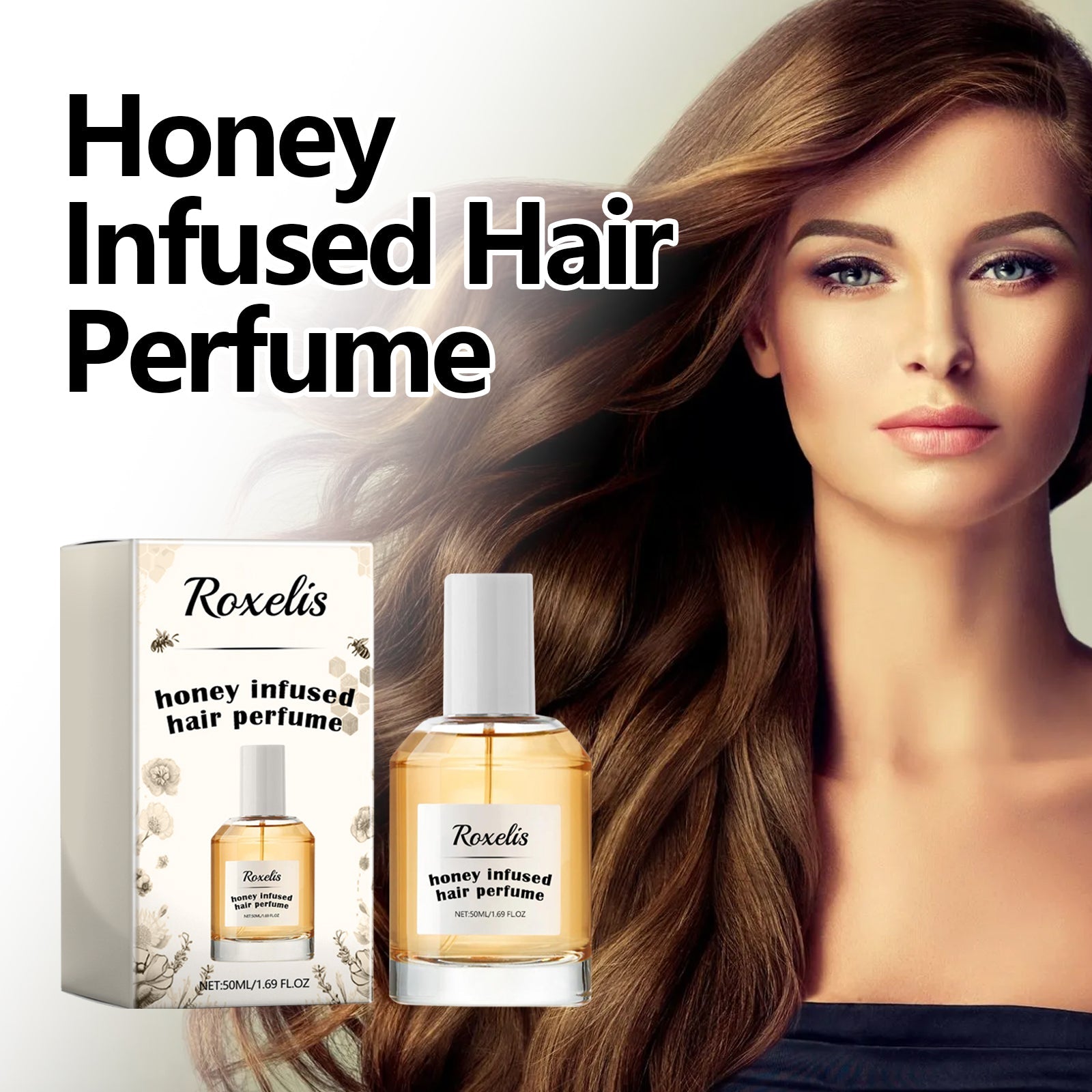 Honey Infused Hair Perfume, Hair Care Fragrance Nourishes And Restores Dry And Rough Hair With A Smooth Moisturizing Perfume - Korvel