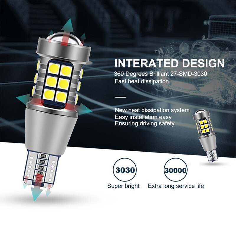 NLpearl Super Bright T15 LED Signal Lamp Bulbs - 2 Pack