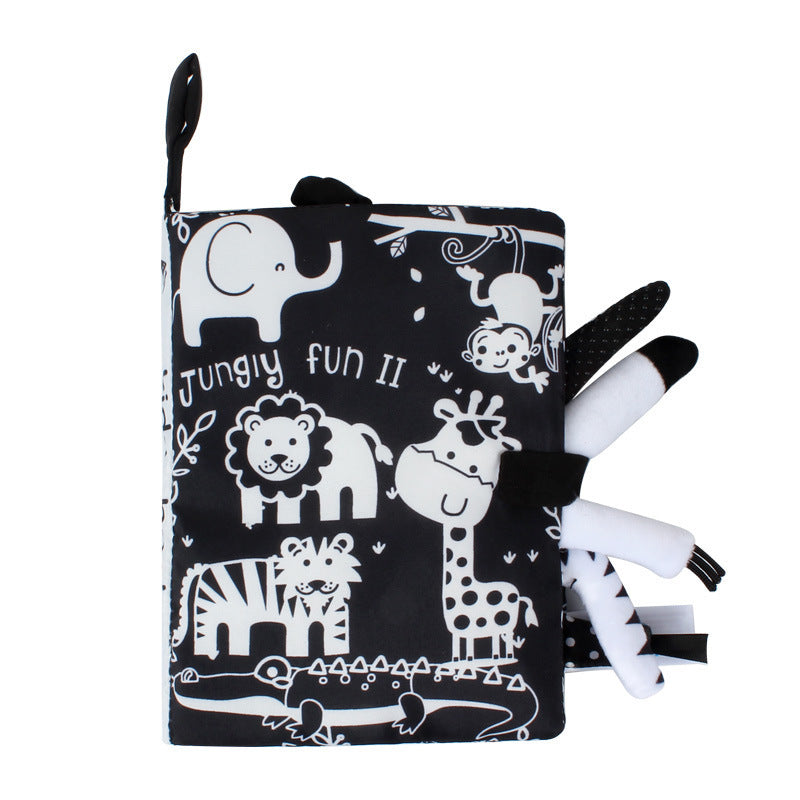 Baby toys three-dimensional cloth books that cannot be torn apart washable children's enlightenment baby ringing paper books - Korvel
