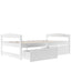 Elegant Twin Size Platform Bed with Two Drawers - White