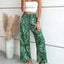 Printed Wide Leg Pants - Korvel