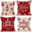 Christmas red ball pillow cover Christmas holiday themed home decoration pillowcase linen waist pillow - Korvel