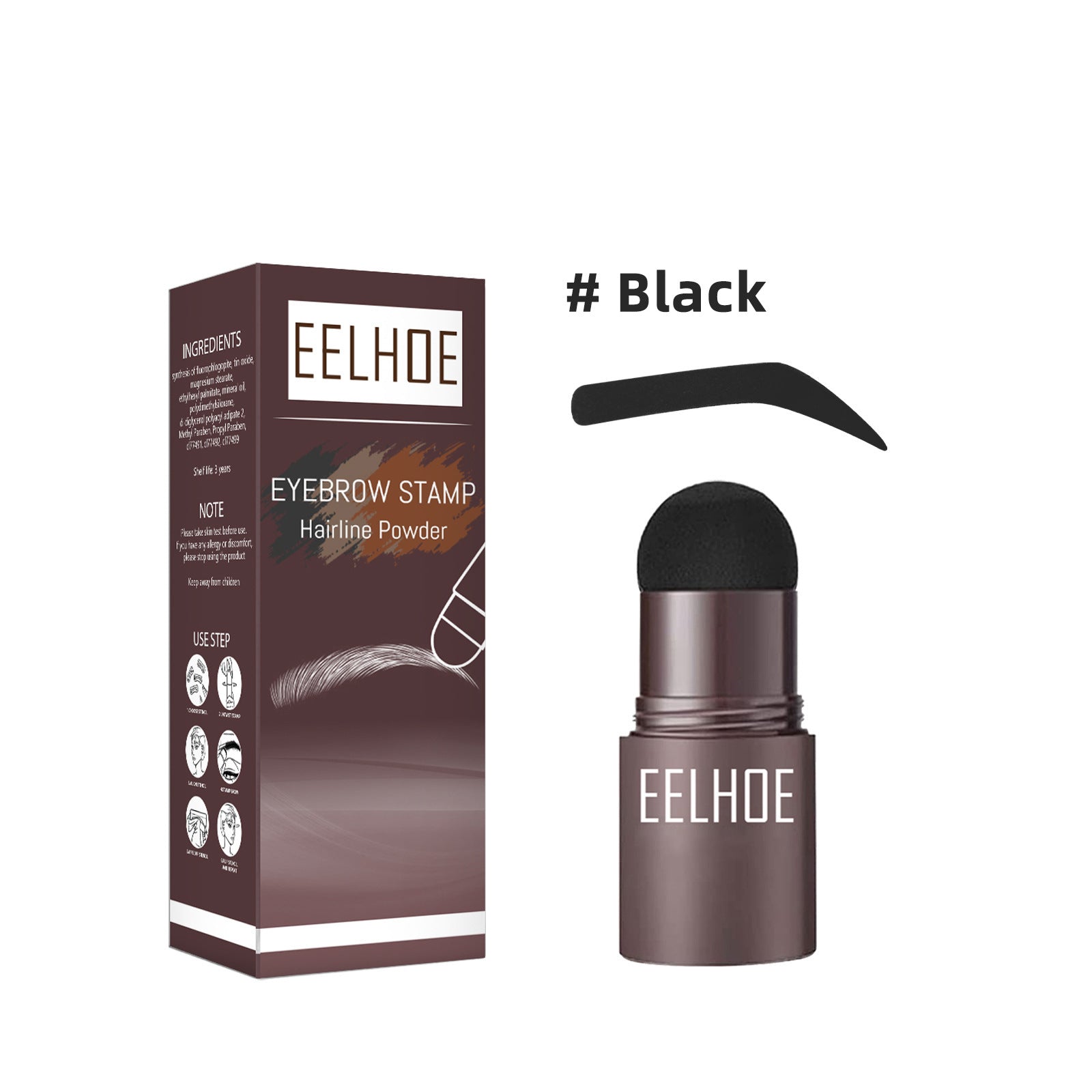 Eyebrow Print Mold Thrush, Lazy Eyebrows Fill Makeup Eyebrow Cake Waterproof Hairline Powder - Korvel