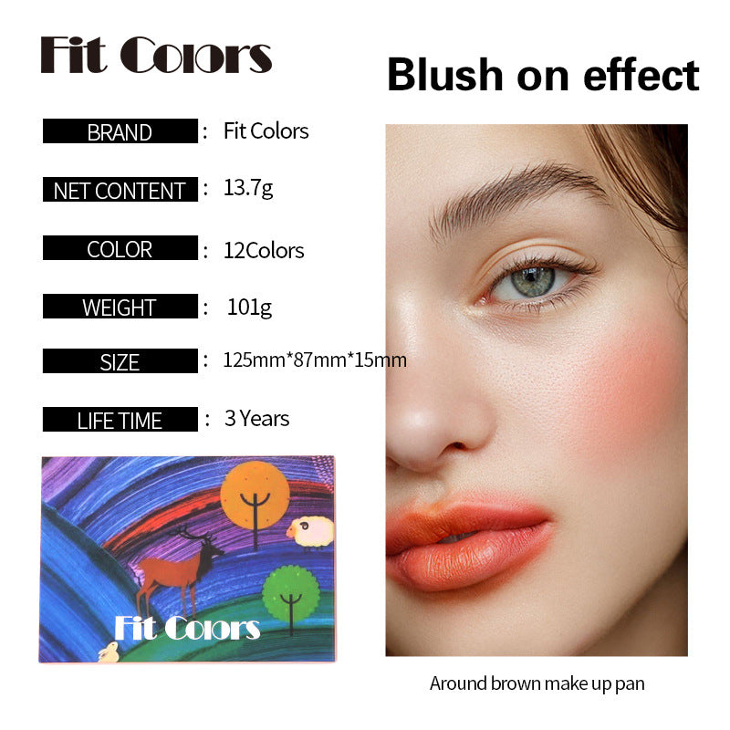 Paleta de Maquillaje Integral Fit Colors de 12 Colores