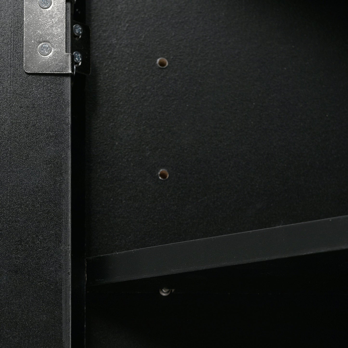 Black Triangle Bathroom Storage Cabinet with Adjustable Shelves