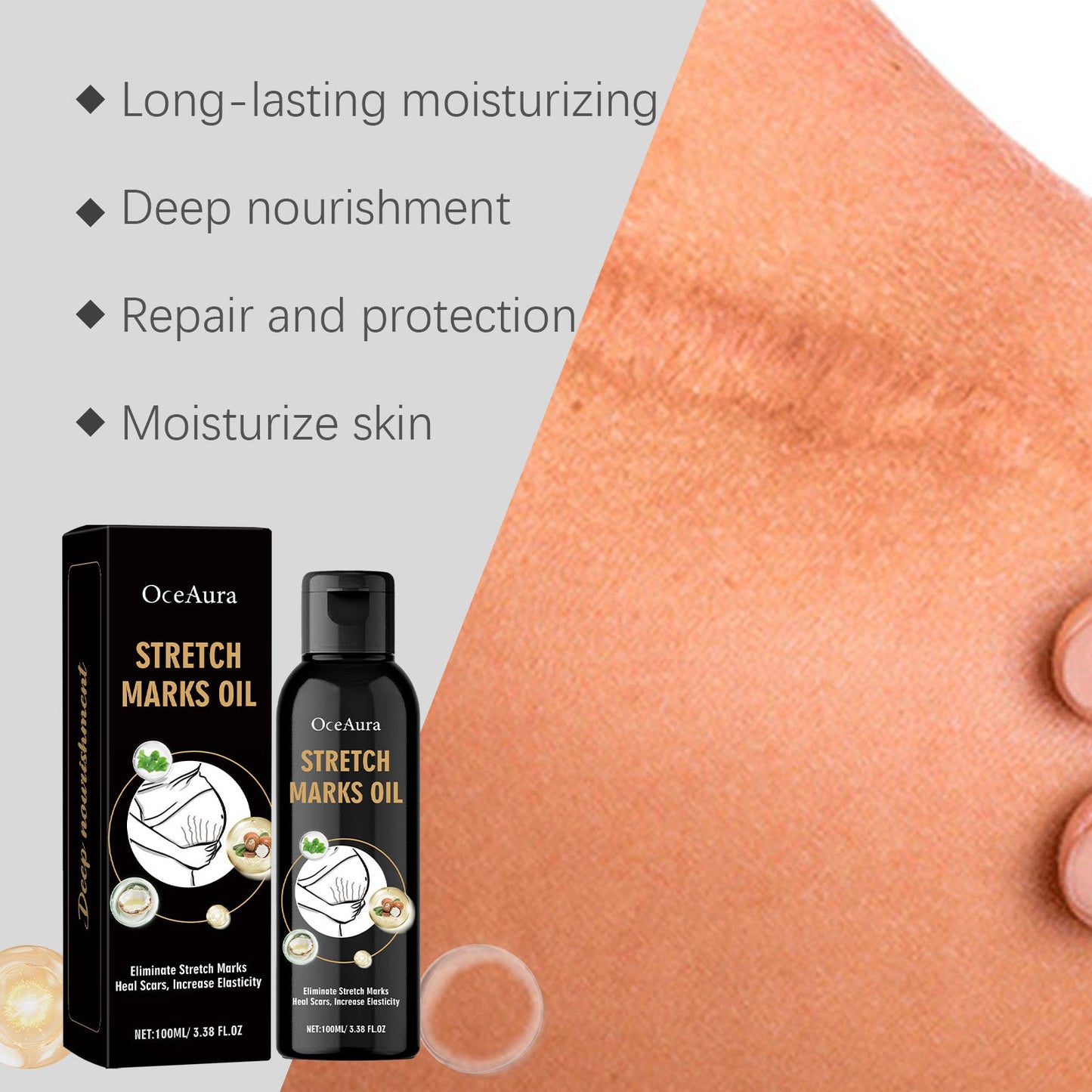 Huile de soin de la peau premium pour une hydratation profonde