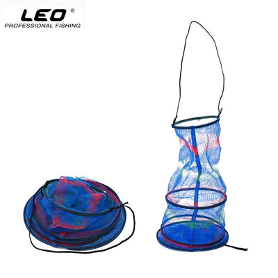 LEO Colorful 3-Layer Collapsible Fishing Net Basket - 65cm