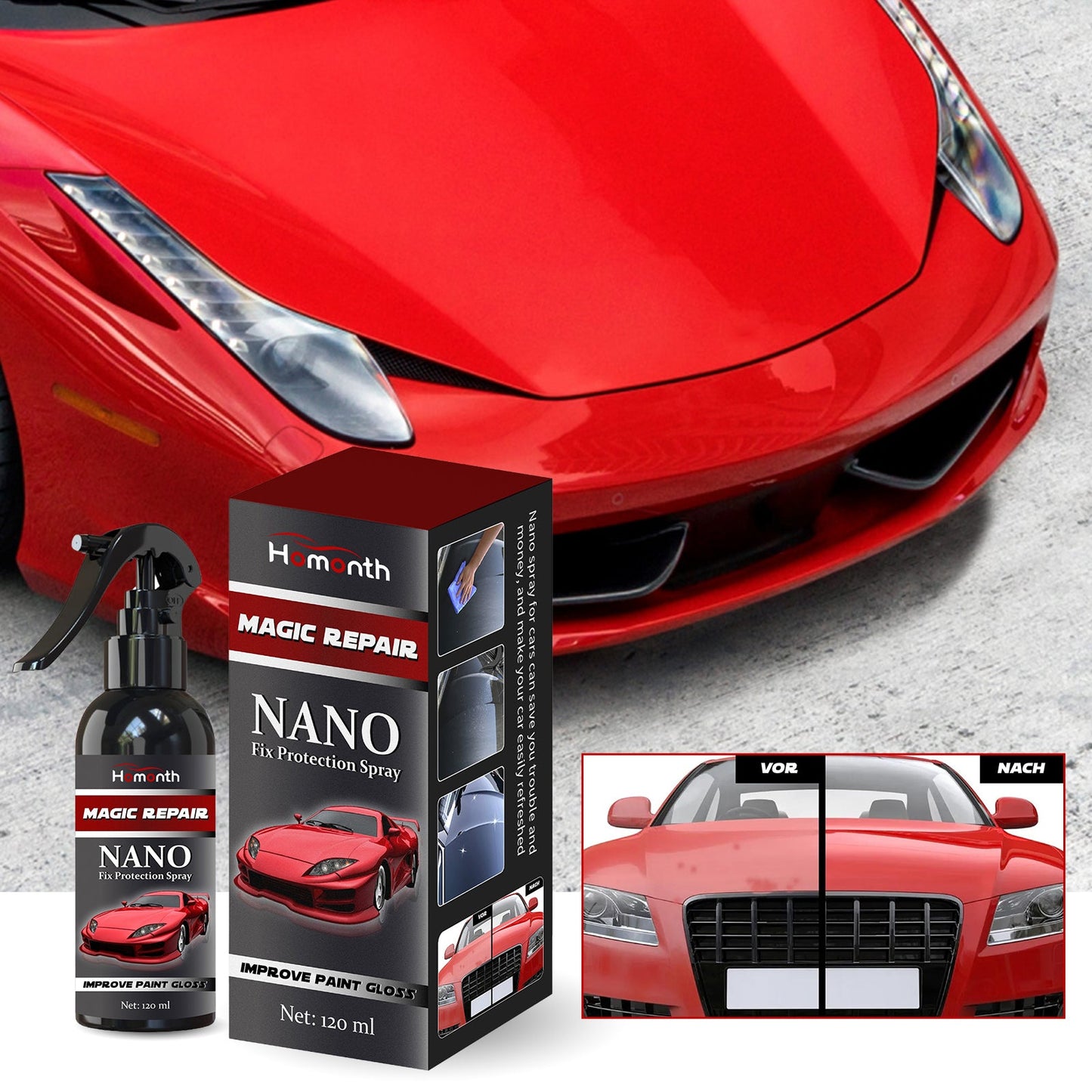 Spray de Protection Nano Fix - Agent de Revêtement Automobile Premium