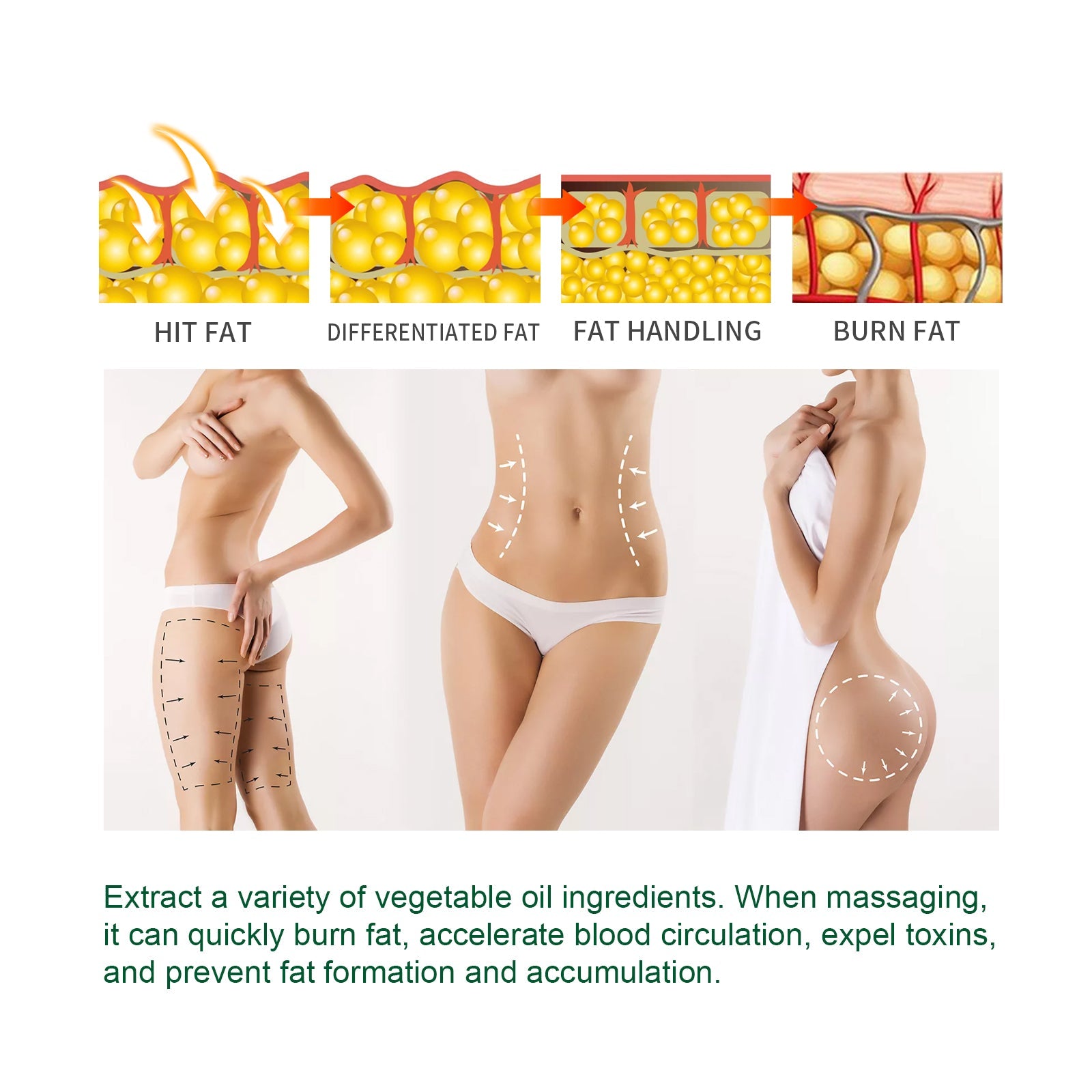Ginger Body Shaping Essential Oil, Shaping Body Tightening And Slimming Care Massage Essential Oil - Korvel