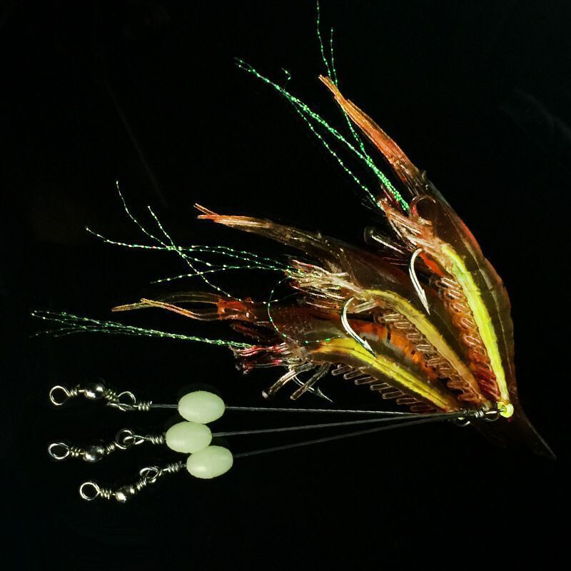 Soft Worm Luminous Bionic Shrimp 8 Lua Soft Shrimp Fake Bait Freshwater Pass Kill Bass Black Fish Warped Mouth Sea Fishing Bait Fish - Korvel