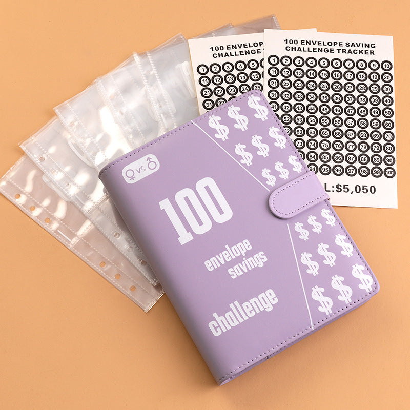100 Envelope Challenge Binder Couples 100 Day Challenge Savings Savings Notebook - Korvel