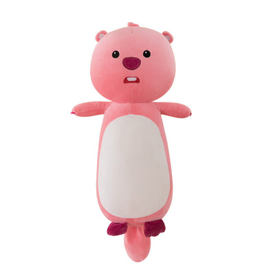 Super cute beaver long doll cute beaver headboard pillow super soft one-piece pillow gift - Korvel