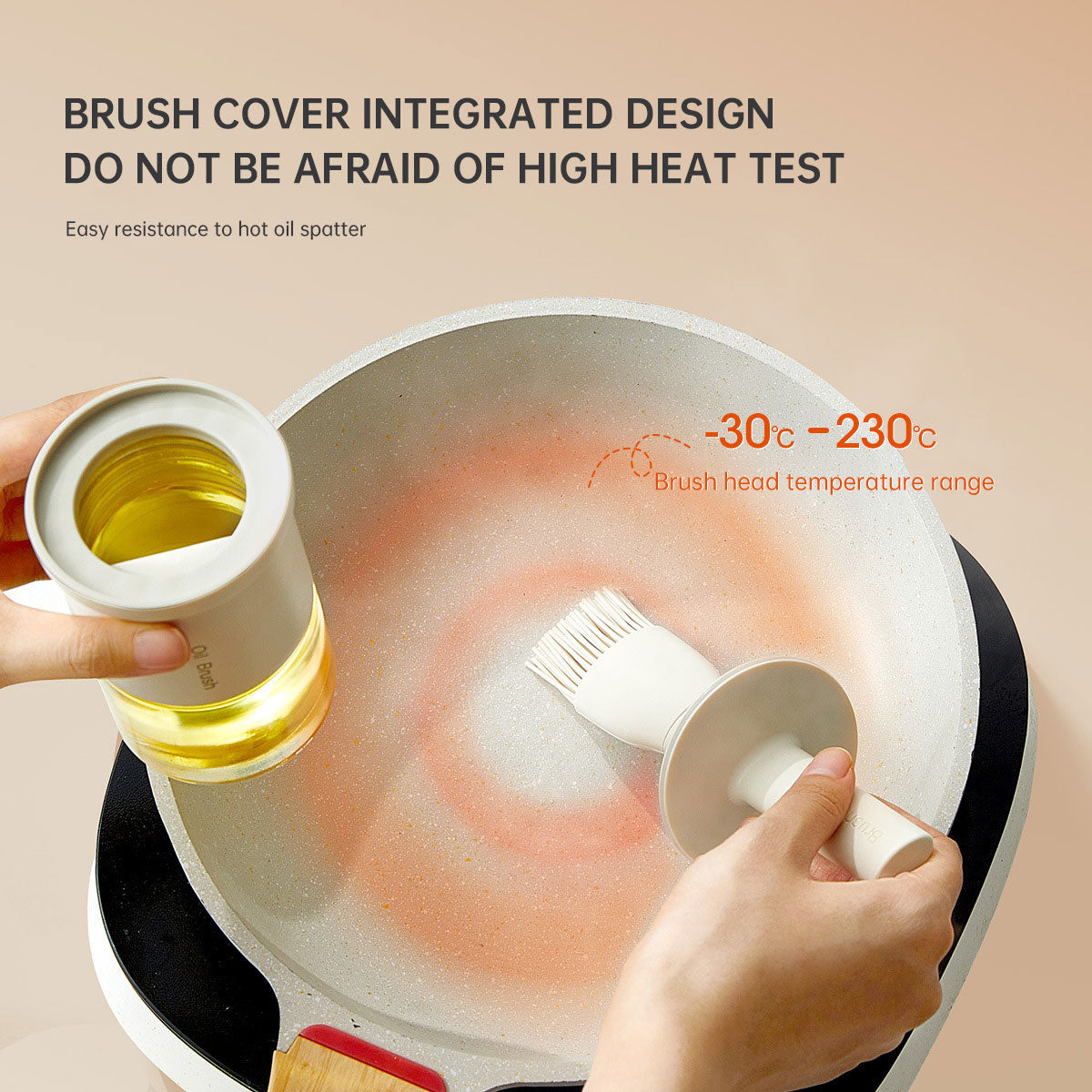 Barbecue brush silicone oil brush with bottle high temperature resistant oil brush bottle integrated kitchen brush oil baking - Korvel