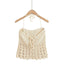 Haut sans manches en crochet ajouré chic pour femmes