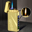 Gas electric triple fire metal windproof inflatable charging lighter personalized and creative trendy gift for boyfriend - Korvel