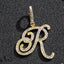 Hip Hop Grass Letter Pendant with Cuban Chain