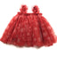 Robe à bretelles en mesh brodé pour filles