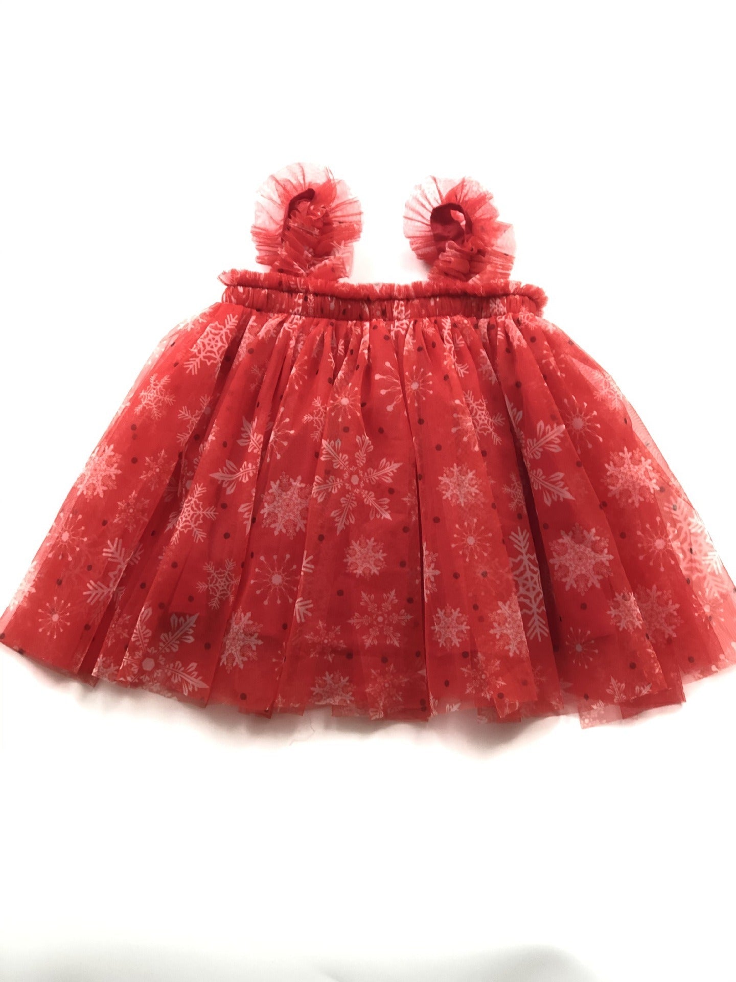 Robe à bretelles en mesh brodé pour filles