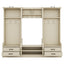 Four in one detachable hall tree with drawers and cabinets, 7 hooks, multifunctional corridor hangers, antique beige shoe stools - Korvel