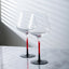 Elegant Black and Red Bow Tie Burgundy Wine Glass