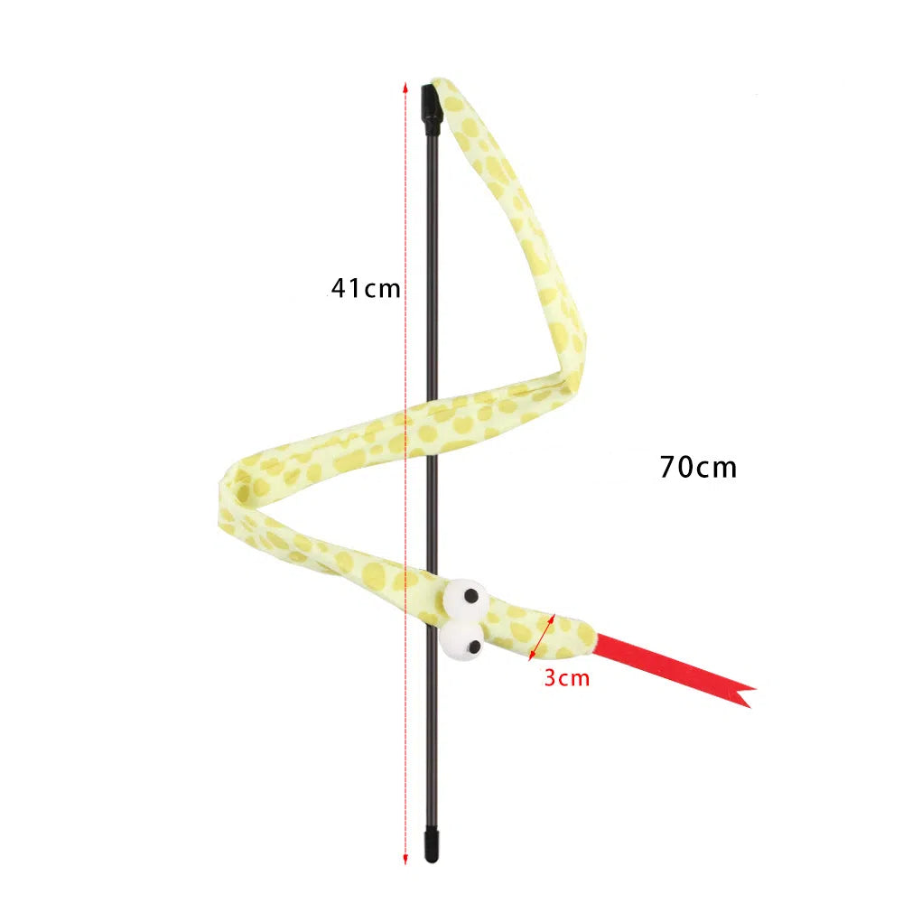Suction cup cat toy stick that can be attached and held with steel wire multi head interchangeable cat toy and pet supplies - Korvel