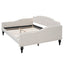 Full Size Upholstered Tufted Daybed in Beige