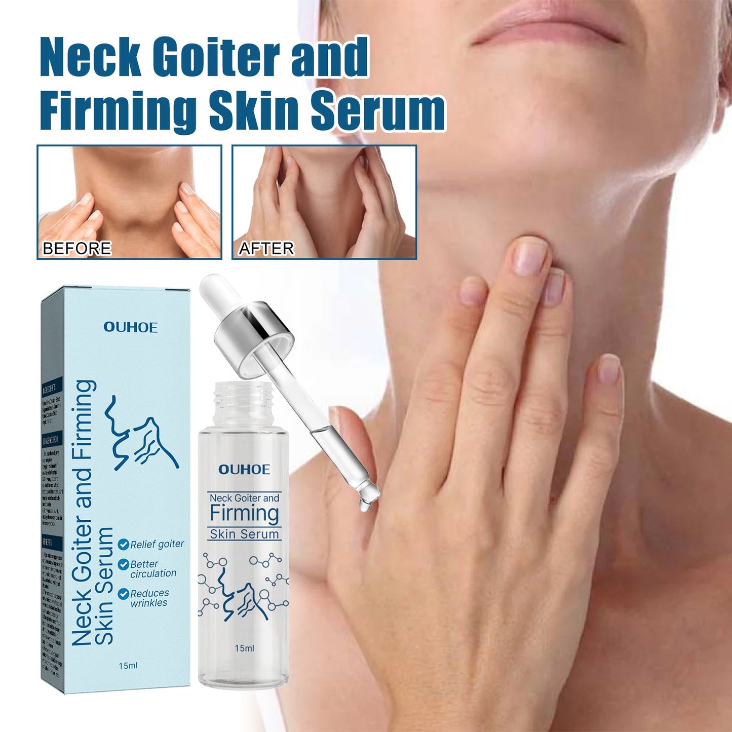 Neck Firming Essence, Lighten Fine Lines Lift Neck Moisturizing And Brightening Essence - Korvel