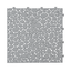 12 x 12 inch gray interlocking deck tiles, plastic waterproof pebble pattern, pack of 12 pieces - Korvel